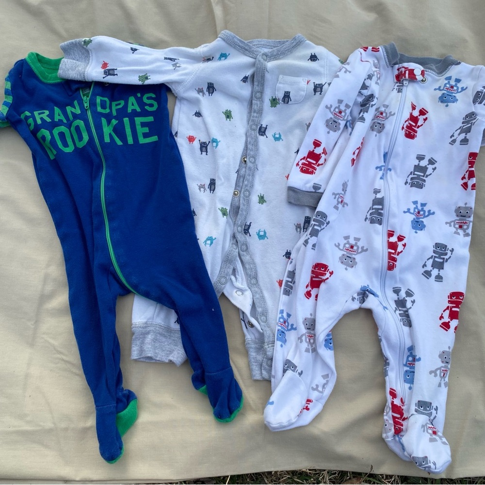 3 footie pajamas bundle